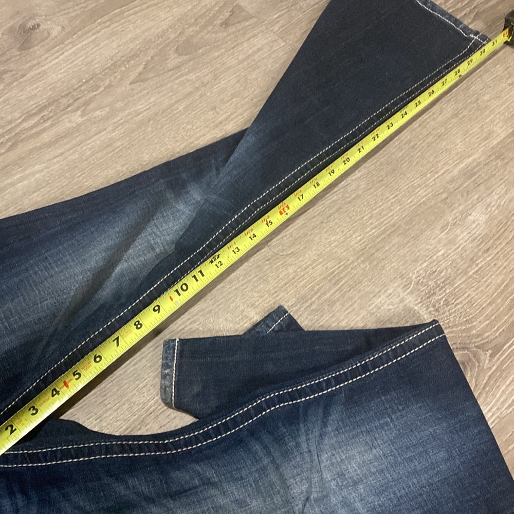 Miss Me Low Rise Boot Cut Jeans JW5188B4V Dark Wash Leopard Pocket 29 - Picture 8 of 10
